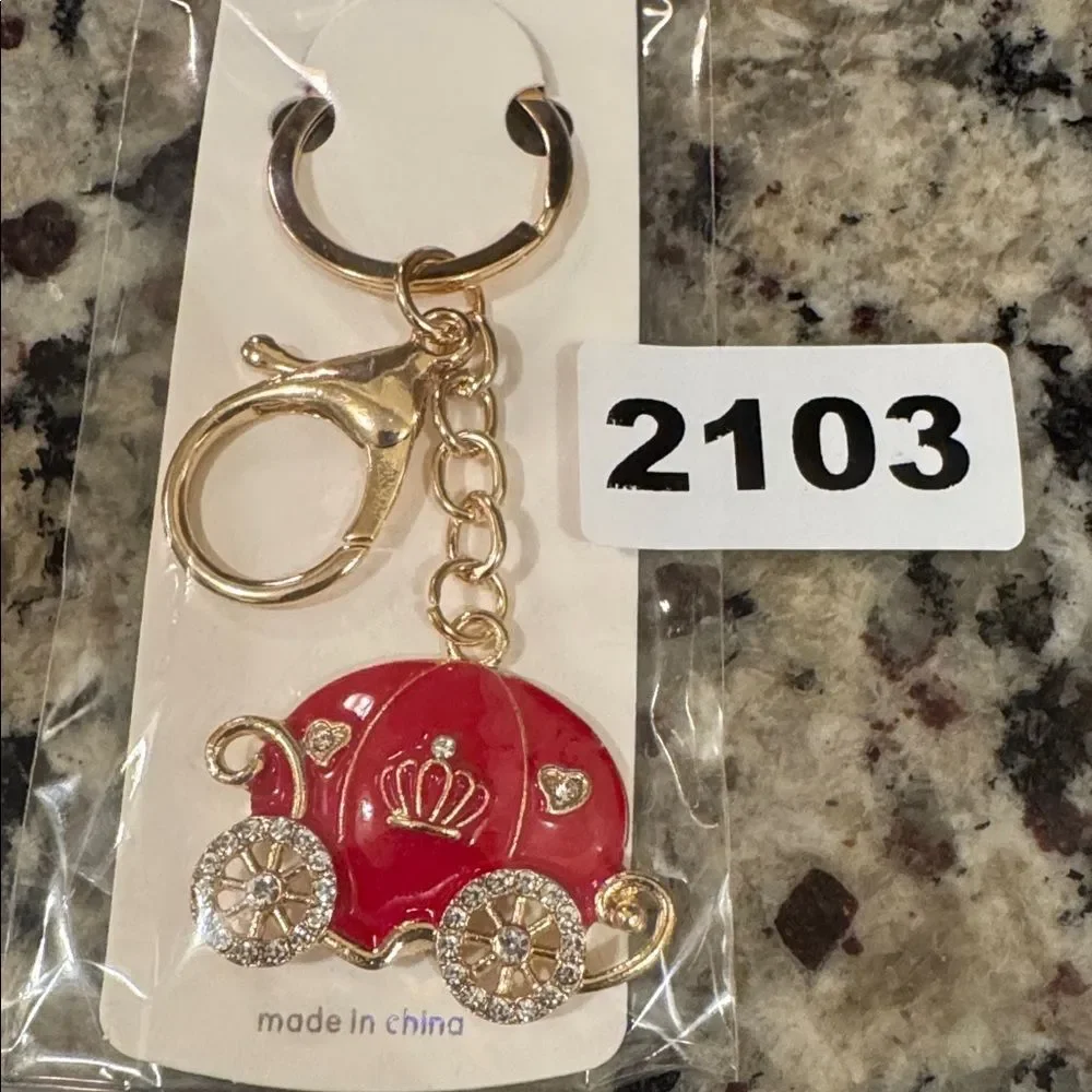 2103 Princesses Carriage Key Ring &‎ Bag Charm
